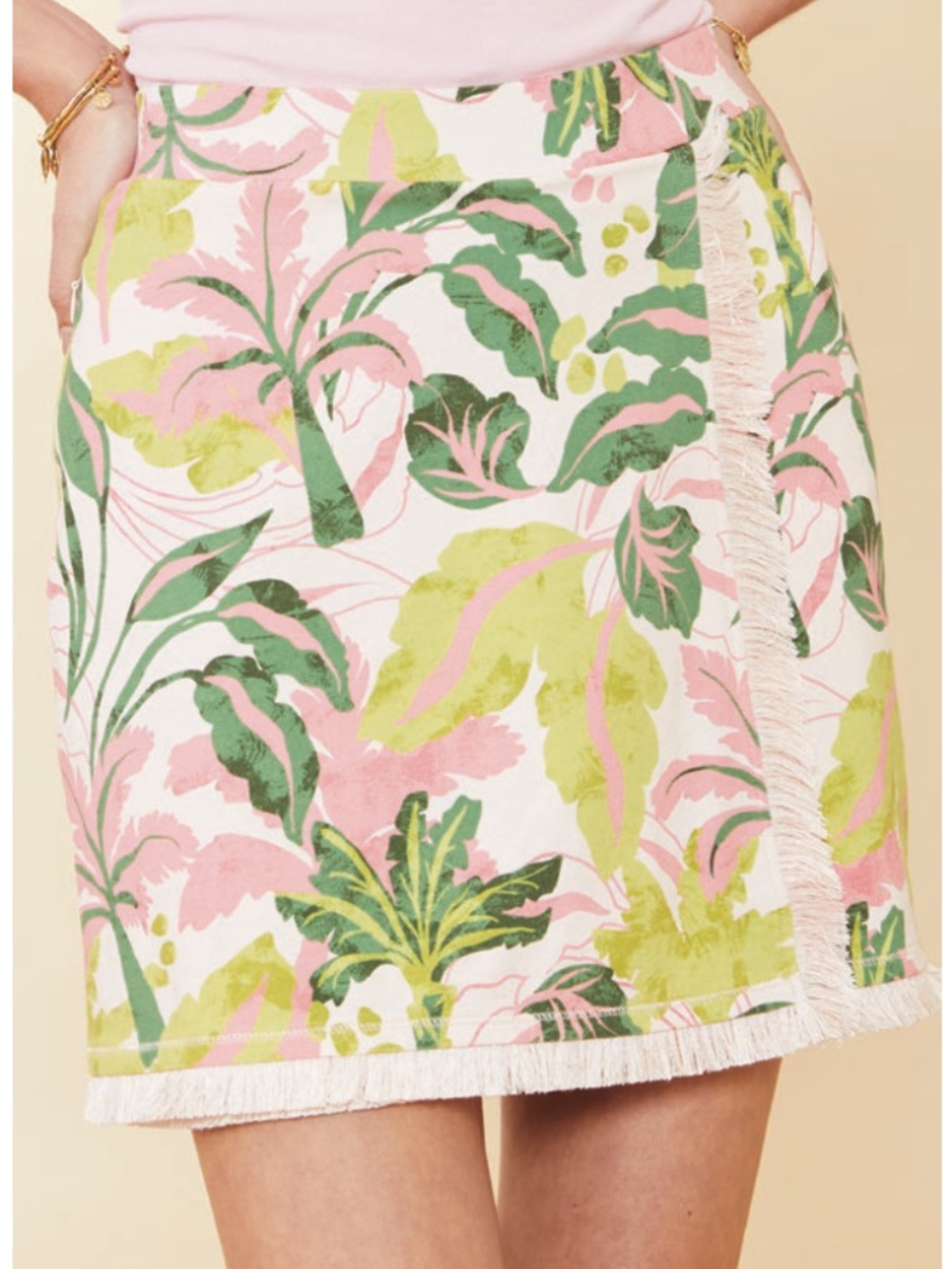 Jersey Wrap Skort in Palm Paradise by Spartina 449 XS